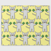 Boxing Kitten met Mittens Thunder_Cove Cadeaupapier (Vlak)