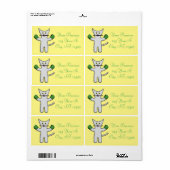Boxing Kitten met Mittens Thunder_Cove Etiket (Full Sheet)
