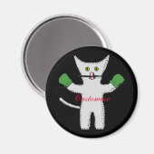 Boxing Kitten met Mittens Thunder_Cove Magneet (Voorkant / Achterkant)