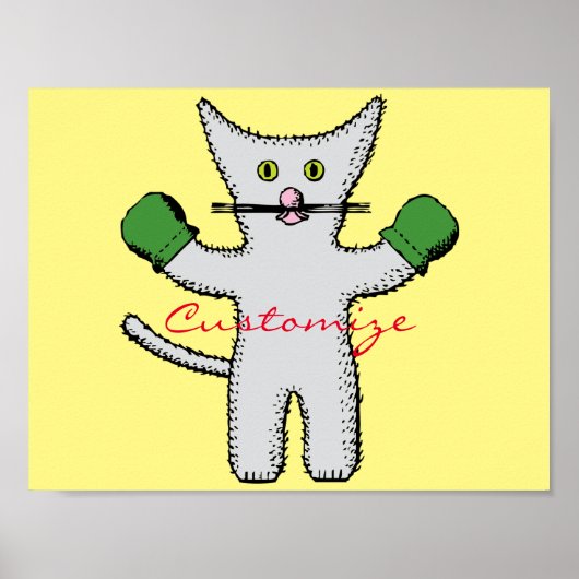 Boxing Kitten met Mittens Thunder_Cove Poster (Voorkant)