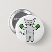 Boxing Kitten met Mittens Thunder_Cove Ronde Button 5,7 Cm (Voorkant /achterkant)
