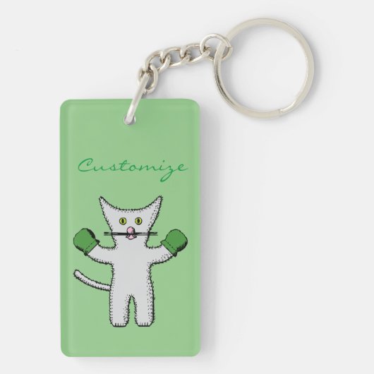 Boxing Kitten met Mittens Thunder_Cove Sleutelhanger (achterkant)
