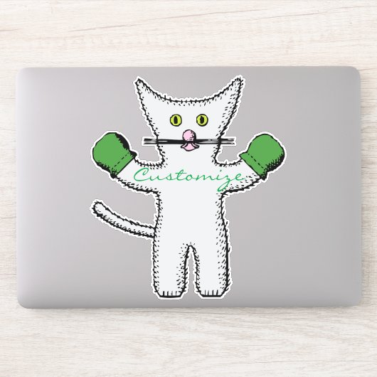 Boxing Kitten met Mittens Thunder_Cove Sticker (Computer)