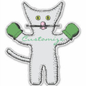 Boxing Kitten met Mittens Thunder_Cove Sticker (Voorkant)