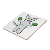 Boxing Kitten met Mittens Thunder_Cove Tegeltje (Zijkant)