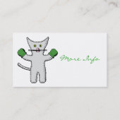 Boxing Kitten met Mittens Thunder_Cove Visitekaartje (Achterkant)