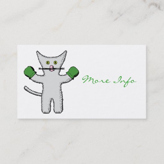 Boxing Kitten met Mittens Thunder_Cove Visitekaartje (Achterkant)