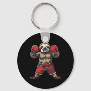 Boxing Luiaard Liefhebber Bokshandschoenen Kickbok Sleutelhanger