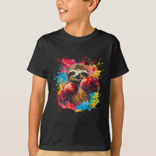 Boxing Luiaard Liefhebber Bokshandschoenen Kickbok T-shirt