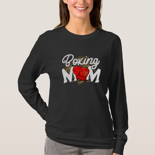 Boxing Ma Cute Leopard Heart Moederdag T-shirt (Voorkant)