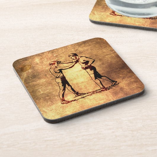 boxing mannen bier onderzetter (Linkerzijde)