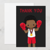 Boxing Match Birthday Bedankt voor je creditcard Kaart (Voorkant / Achterkant)