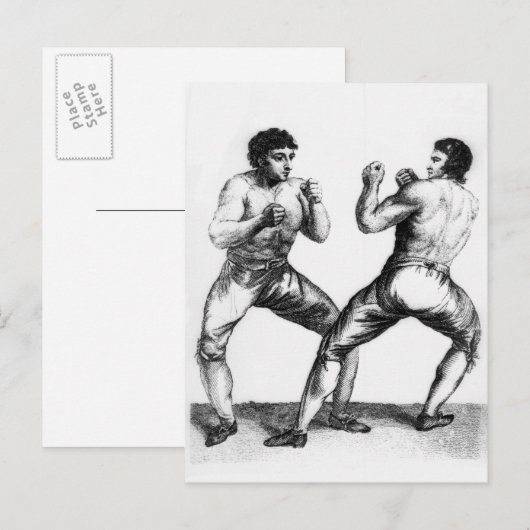 Boxing Match Briefkaart (Voorkant / Achterkant)