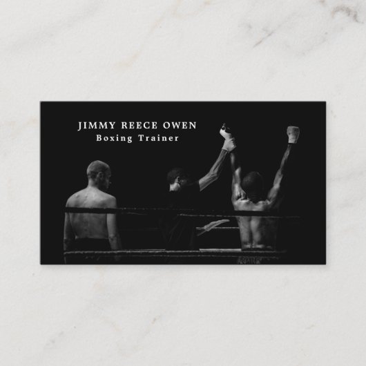 Boxing Match Champion, Boxer, Boxing Trainer Visitekaartje (Voorkant)
