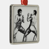 Boxing Match Metalen Ornament (Rechts)
