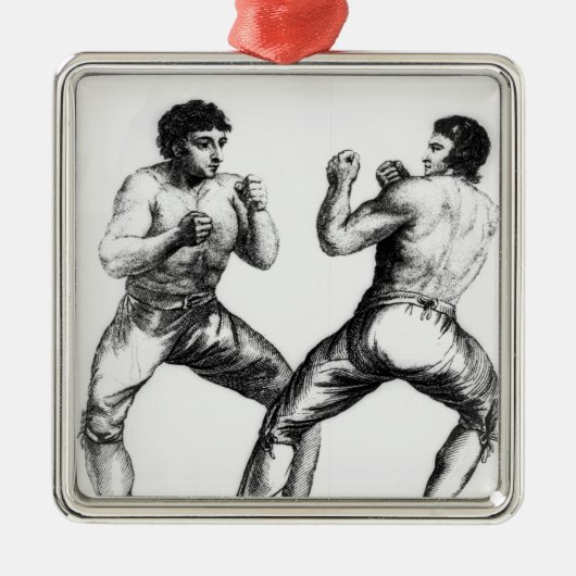 Boxing Match Metalen Ornament (Voorkant)