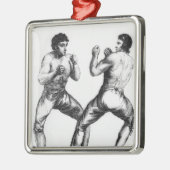 Boxing Match Metalen Ornament (Links)