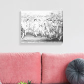 Boxing match tussen Thomas Futrell en John Canvas Afdruk (Insitu (Woonkamer))
