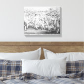 Boxing match tussen Thomas Futrell en John Canvas Afdruk (Insitu (Slaapkamer))