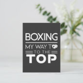 Boxing Motivatie Citaat Krachtige Minimaal Typogra Briefkaart (Staand voorkant)