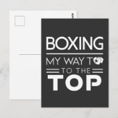 Boxing Motivation Quote Bold Minimal Typography Briefkaart (Voorkant / Achterkant)