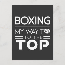 Boxing Motivation Quote Bold Minimal Typography Briefkaart