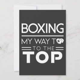 Boxing Motivation Quote Bold Minimal Typography Feestdagenkaart