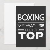 Boxing Motivation Quote Bold Minimal Typography Feestdagenkaart (Voorkant / Achterkant)
