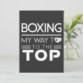 Boxing Motivation Quote Bold Minimal Typography Feestdagenkaart (Staand voorkant)