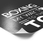 Boxing Motivation Quote Bold Minimal Typography Foto Afdruk (Hoek)
