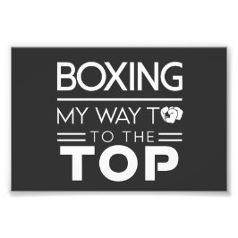 Boxing Motivation Quote Bold Minimal Typography Foto Afdruk