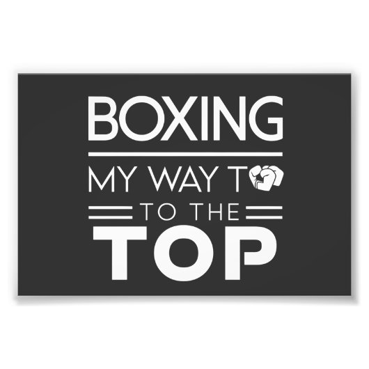 Boxing Motivation Quote Bold Minimal Typography Foto Afdruk (Voorkant)