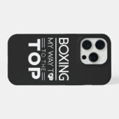 Boxing Motivation Quote Bold Minimal Typography iPhone Hoesje (Achterkant horizontaal)