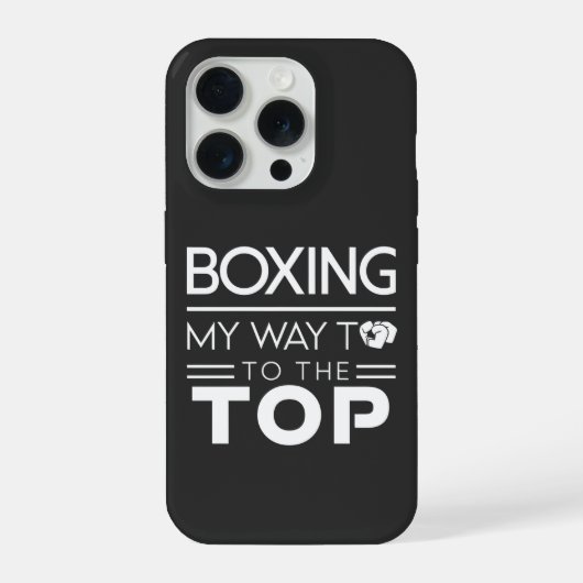 Boxing Motivation Quote Bold Minimal Typography iPhone Hoesje (Achterkant)