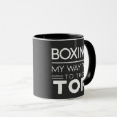 Boxing Motivation Quote Bold Minimal Typography Mok (Voorkant rechts)