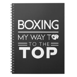 Boxing Motivation Quote Bold Minimal Typography Notitieboek