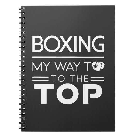 Boxing Motivation Quote Bold Minimal Typography Notitieboek (Voorkant)