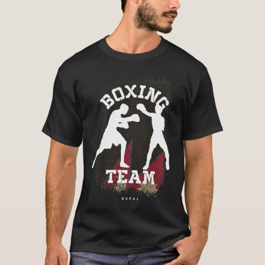 Boxing Nepal Combat Sports Fighter Boxing T-shirt (Voorkant)