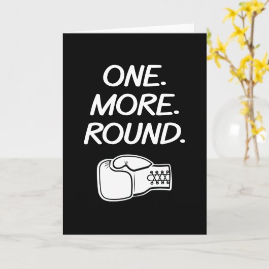 Boxing One More Round Boxer Box Kaart (Gele Bloem)