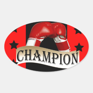 BOXING OVALE STICKER