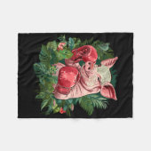 Boxing Pig With Boxing Gloves Kickboxing Funny Box Fleece Deken (Voorkant (Horizontaal))