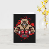 Boxing Pit Bull houdt van Pitbulls Workout Dog Ani Kaart (Gele Bloem)
