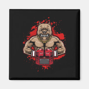 Boxing Pit Bull houdt van Pitbulls Workout Dog Ani Magneet