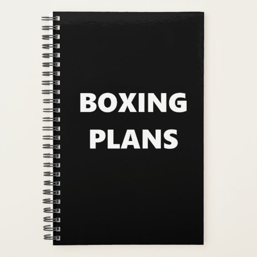 Boxing Planner Sports Theme Boxing Plans (Voorkant)