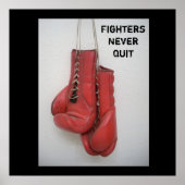 Boxing Poster nooit stoppen (Voorkant)
