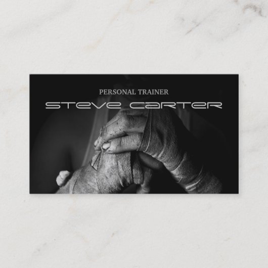 Boxing Professional Personal Trainer Coach Card Visitekaartje (Voorkant)