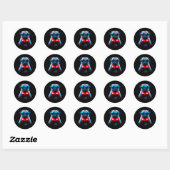 Boxing Pug Dog Kickboksen Cool Ronde Sticker (Vel)