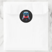 Boxing Pug Dog Kickboksen Cool Ronde Sticker (Tas)