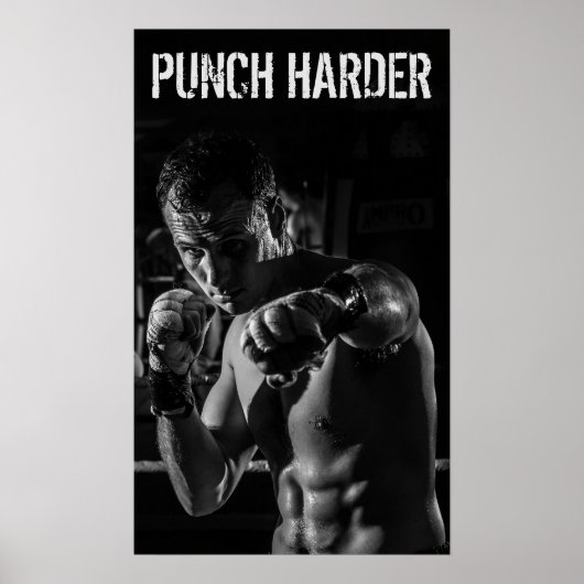 Boxing Punch Workout Motivatie Poster (Voorkant)