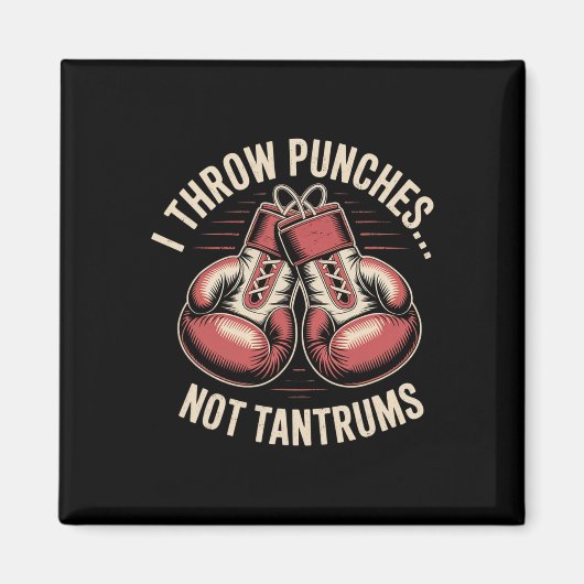 Boxing Quote Meme Strong Punches Zero Drama Punch Magneet (Voorkant)